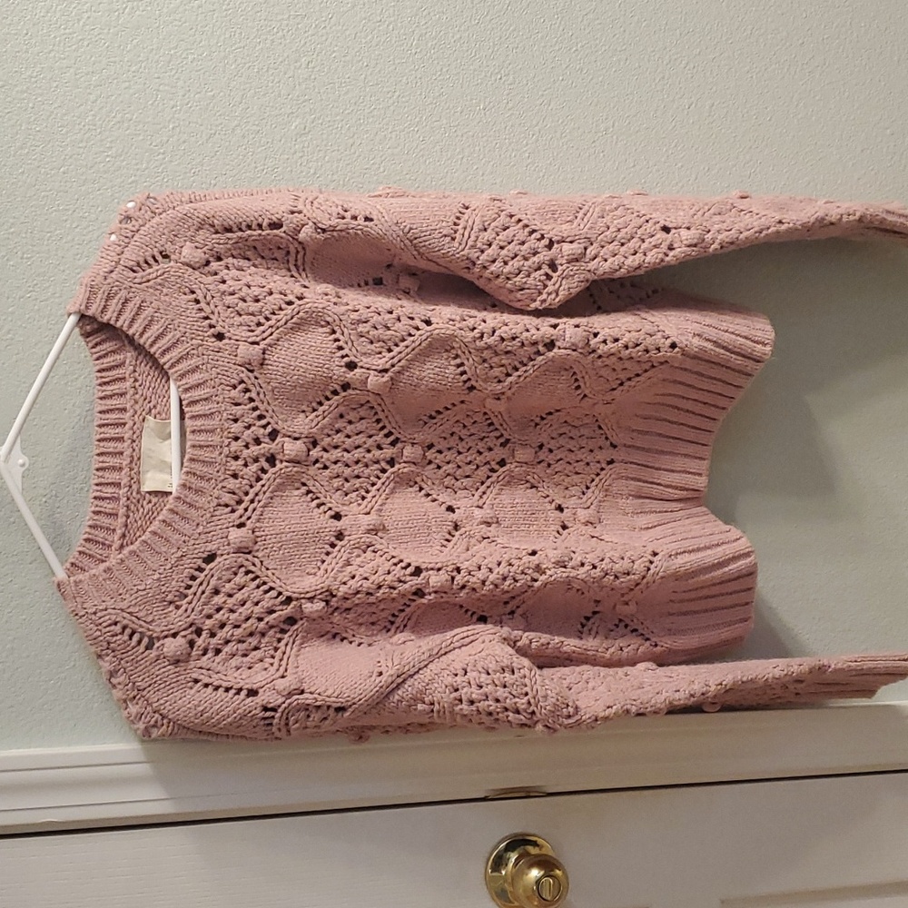 Lucky Brand Open Stitch Pullover Sweater